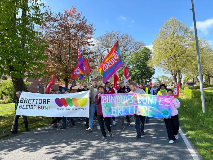Demonstrationszug von vorne